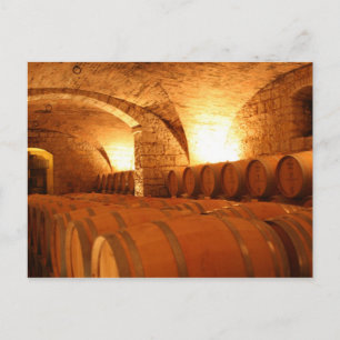 Cartes postales de tonneaux de vin