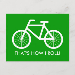 Cartes postales de vélo avec citation   C'est comm