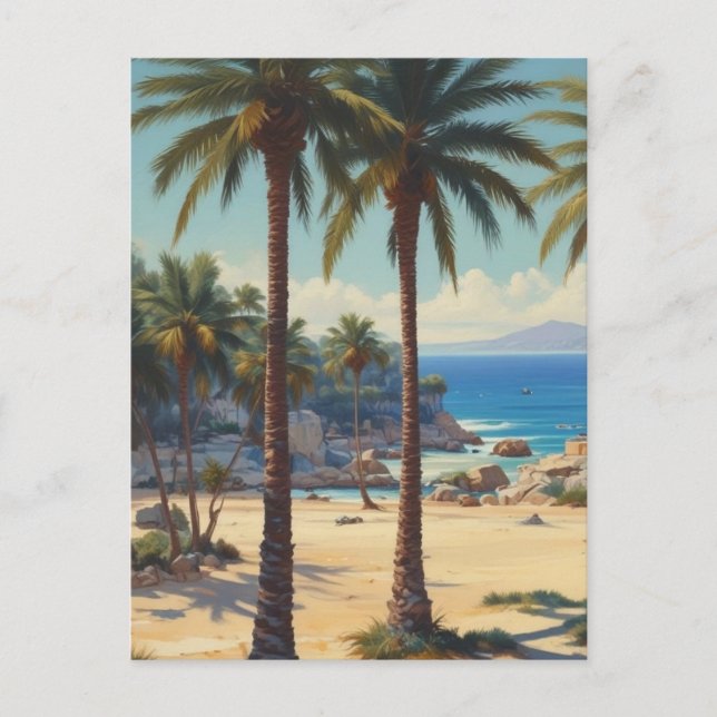 Cartes postales de voyage Cote D'Azur Palmiers Vin (Devant)