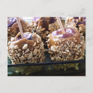 Cartes postales délicieuses à la pomme de caramel
