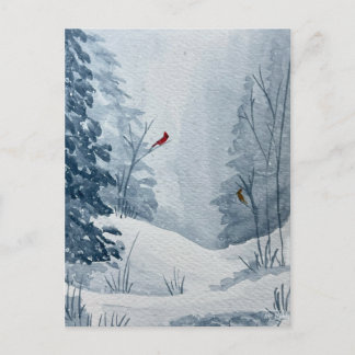 Cartes postales des cardinaux d'hiver