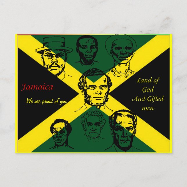 cartes postales des héros nationaux de la jamaïque (Devant)