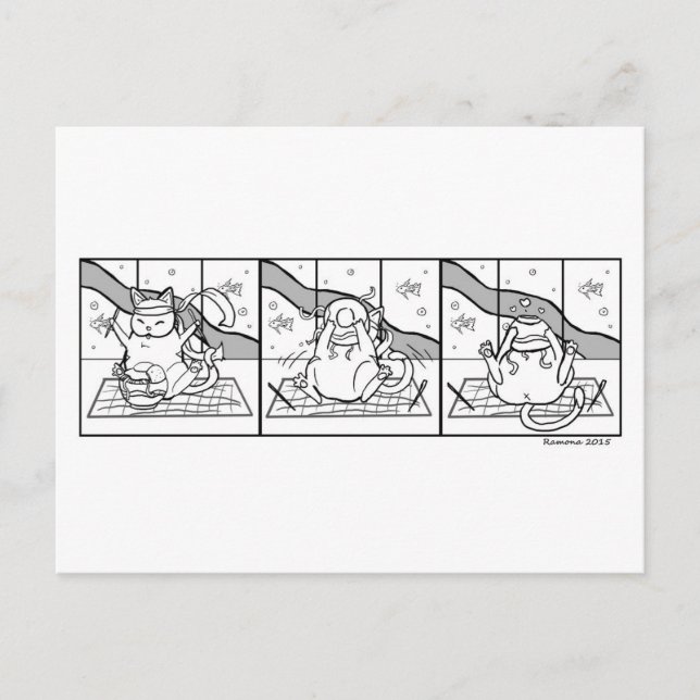 Cartes postales des nouilles de chat (Devant)