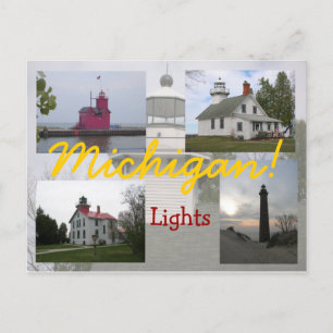 Cartes postales des quatre phares du Michigan