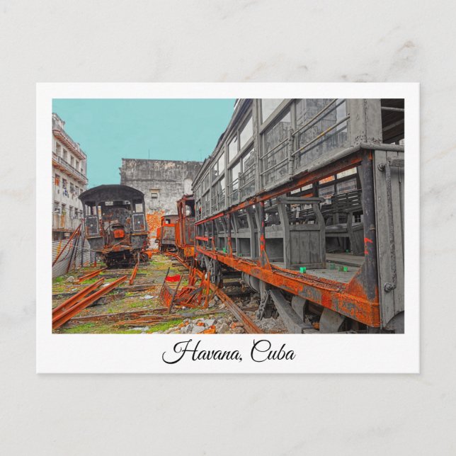 Cartes postales des vieilles locomotives et wagons (Devant)
