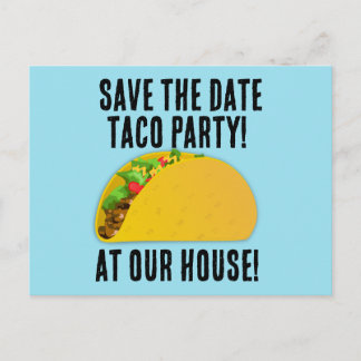 Cartes postales d'invitation à la fête TACO SAVE T