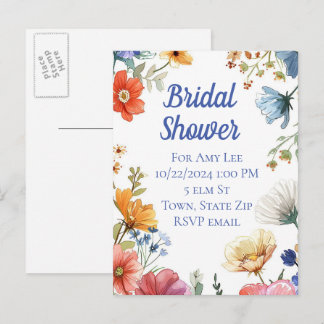 Cartes postales d'invitation à une fête de mariage