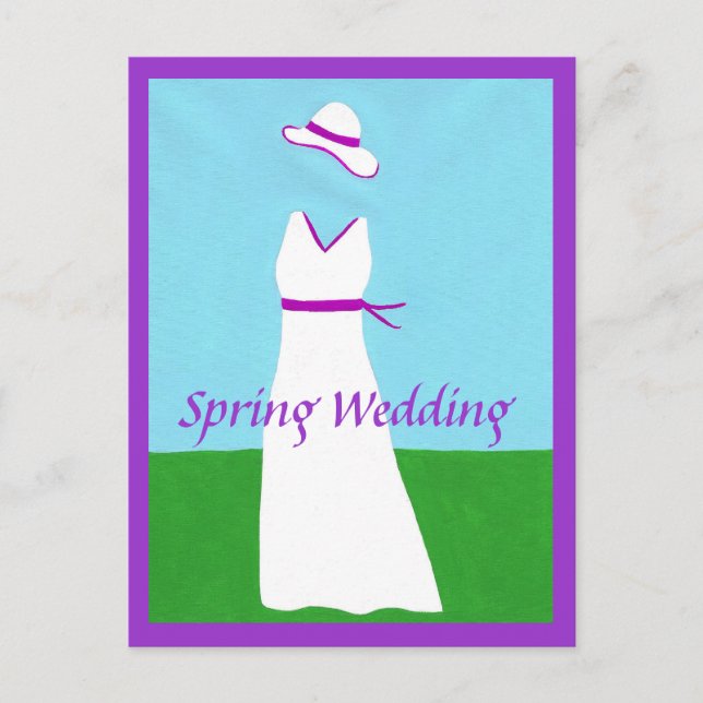 Cartes postales d'invitation pour Mariage de ruban (Devant)