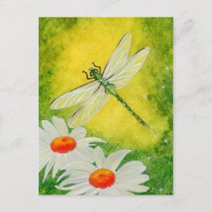 Cartes postales Dragonfly Daisies