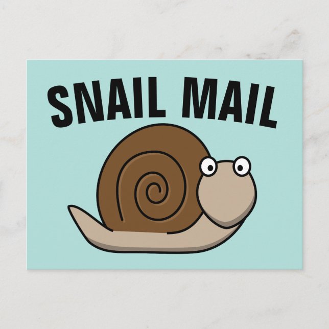 Cartes Postales Drôles COURRIER ESCARGOT (Devant)