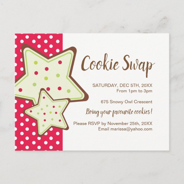 Cartes postales du Cookie Swap Party (Devant)