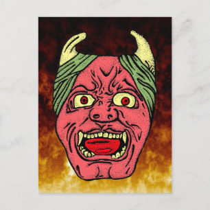 Cartes postales du diable japonais