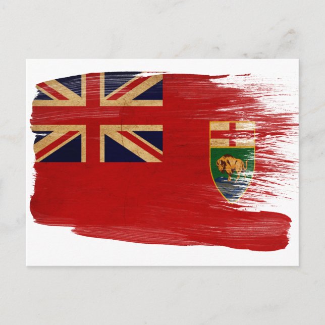 Cartes postales du drapeau du Manitoba (Devant)