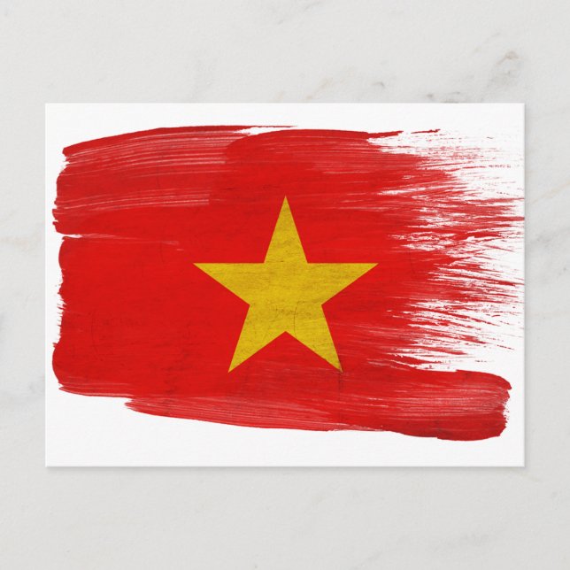 Cartes postales du drapeau du Vietnam (Devant)