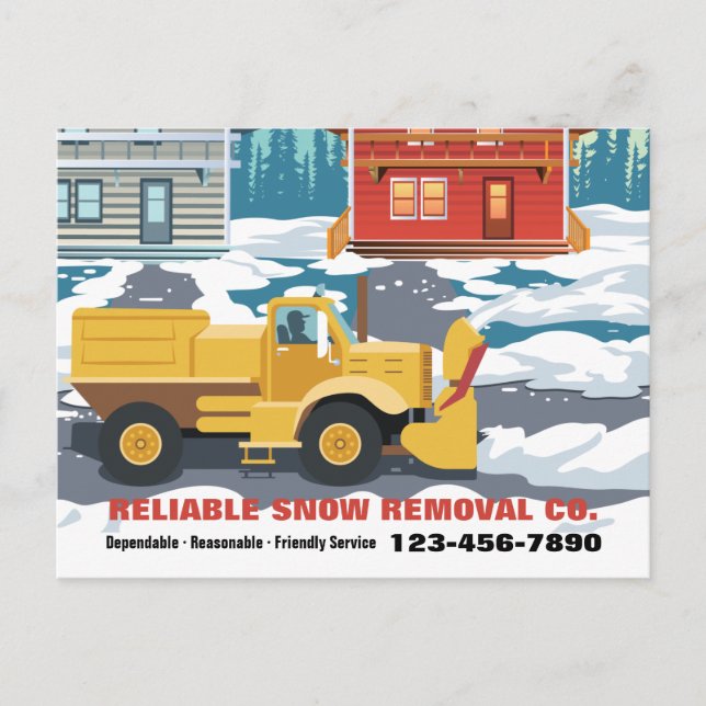 Cartes postales du service de suppression de neige (Devant)