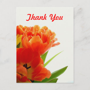 Cartes postales en Merci de Tulipes orange