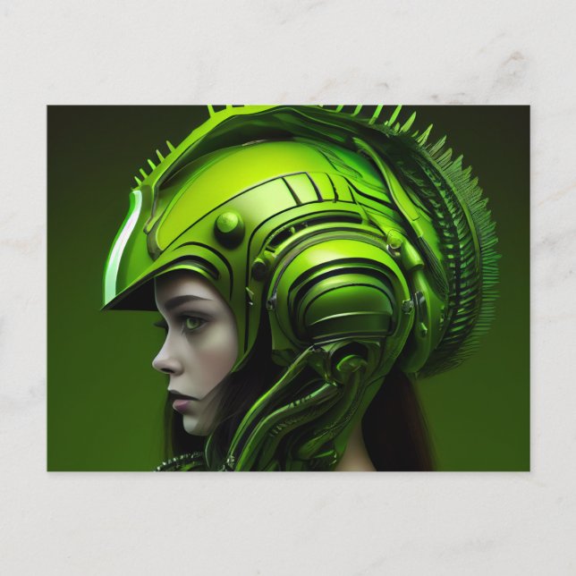 Cartes Postales Fille Futurisme (Devant)