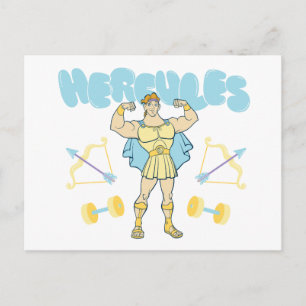 Cartes postales flexibles Hercule flèches et haltè