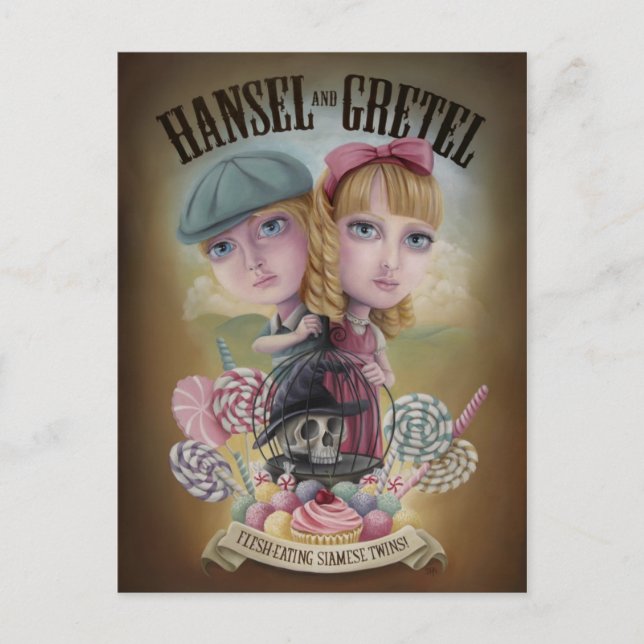Cartes postales Hansel et Gretel (Devant)