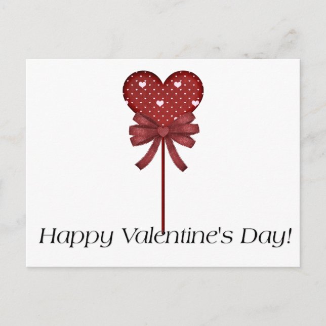 Cartes postales Heureuse Sainte-Valentin Red Heart (Devant)
