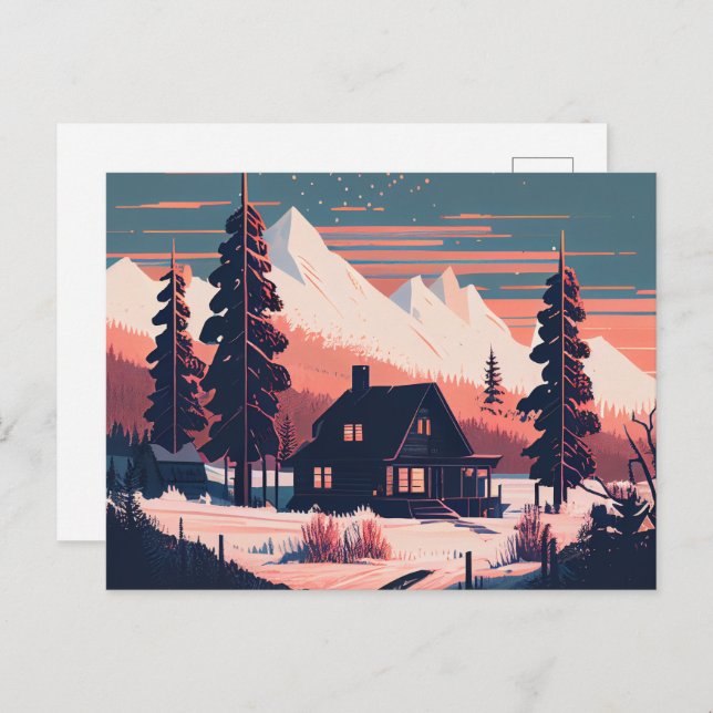 Cartes Postales hiver (Devant / Derrière)