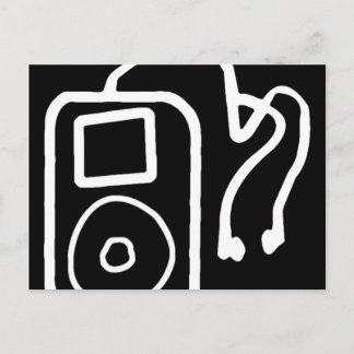 Cartes postales iPod noir dessinées