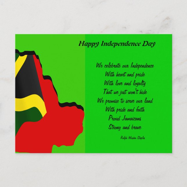 Cartes postales jamaïcaines pour le 50e anniversai (Devant)