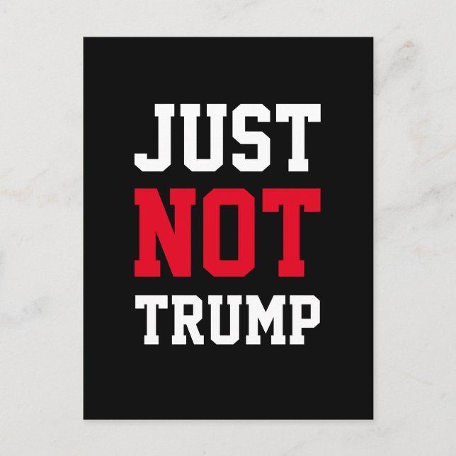 Cartes postales "Just not Trump" (Devant)