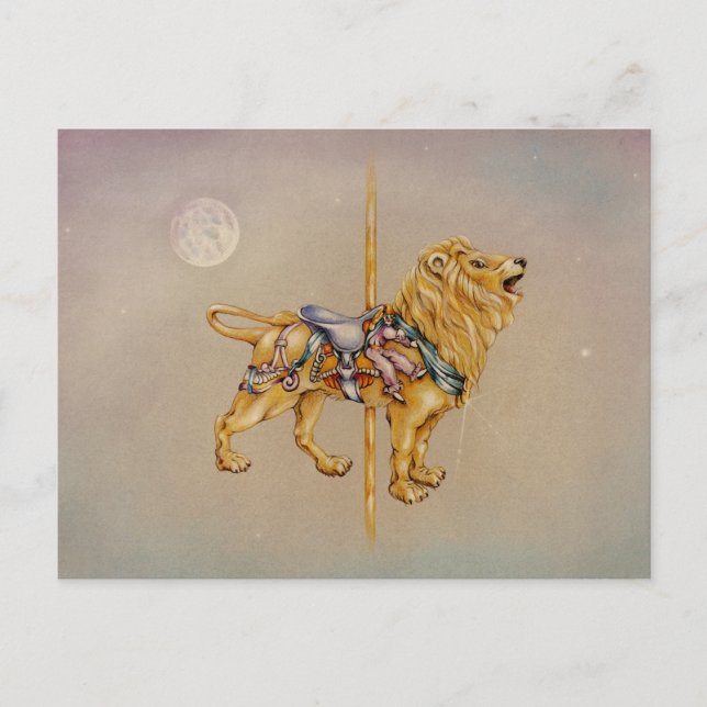Cartes postales - Lion de carrousel (Devant)