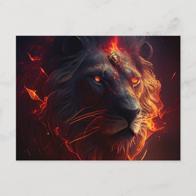 Cartes Postales Lion Rouge (Devant)