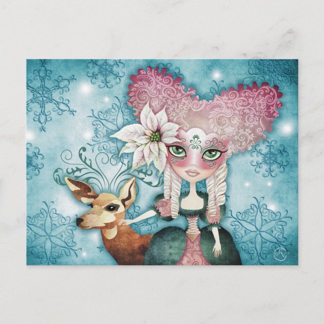Cartes postales magiques d'hiver de Noelle (Devant)