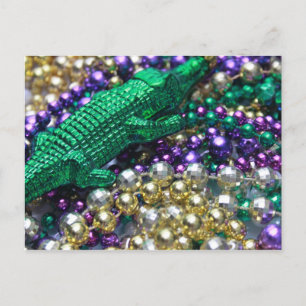 Cartes postales Mardi Gras et Green Gator