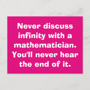 Cartes postales Math Infinity