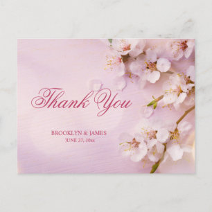 Cartes postales Merci de mariage élégant en fleurs