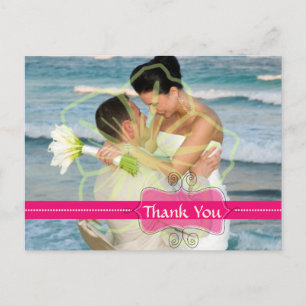 Cartes postales Merci mariage insérez vos photos