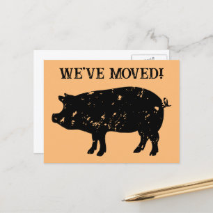Cartes postales mignonnes avec silhouette de porc