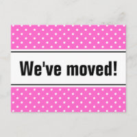 Cartes postales mobiles | pois rose et blanc