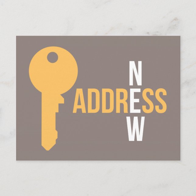 Cartes postales modernes de déplacement de clé (Devant)