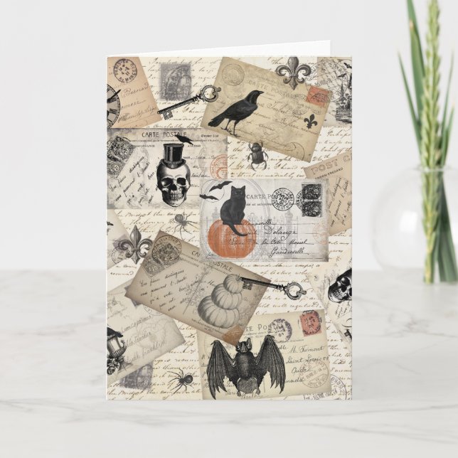 Cartes postales modernes vintage Halloween (Devant)