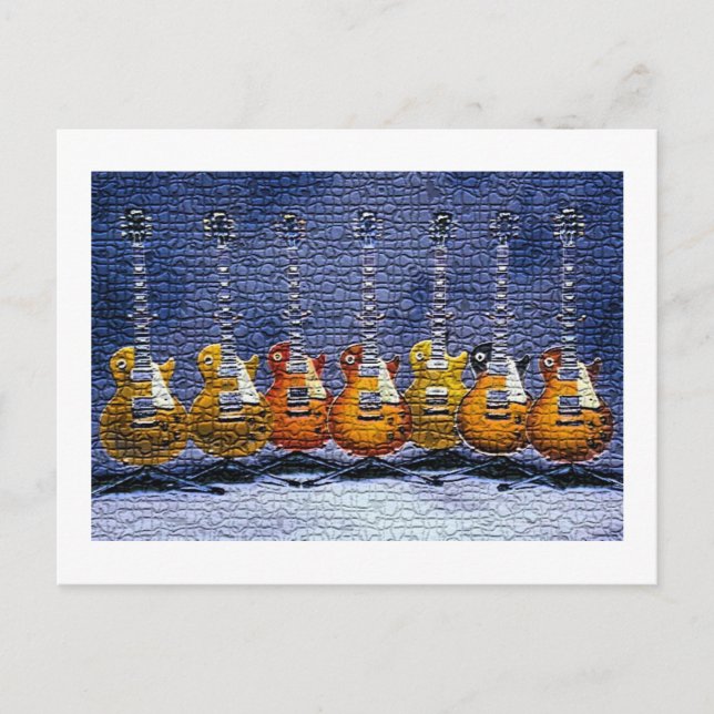 Cartes postales Mosaic Guitares (Devant)