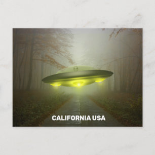 CARTES postales OVNI ART CALIFORNIA SPACESHIP