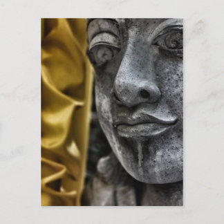 Cartes postales patiné face et soie jaune