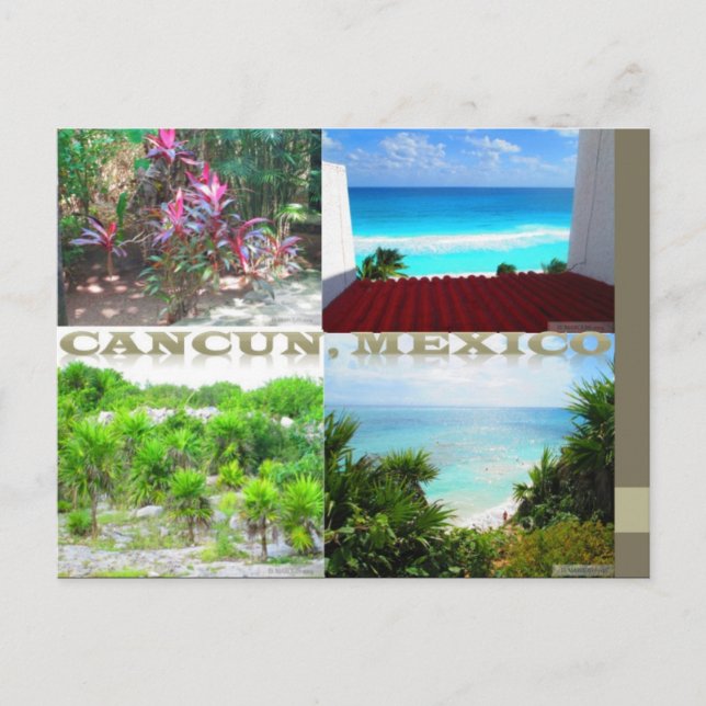 CARTES POSTALES PERSONNALISÉES - CANCUN COLLAGE 11 (Devant)