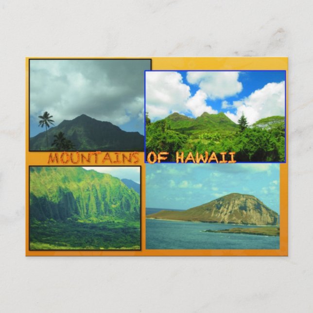 CARTES POSTALES PERSONNALISÉES - COLLAGE HAWAII# 2 (Devant)