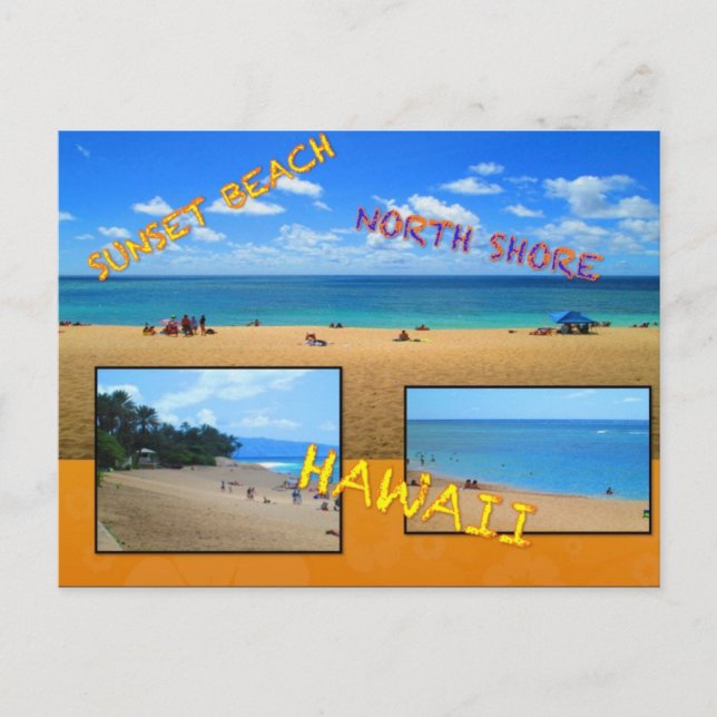CARTES POSTALES PERSONNALISÉES - COLLAGE HAWAII# 2 (Devant)
