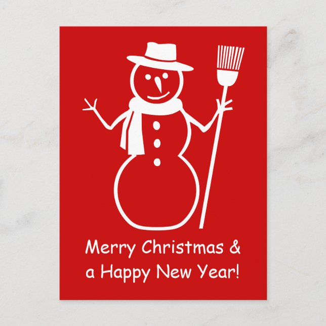 Cartes postales personnalisées de bonhomme de Noël (Devant)
