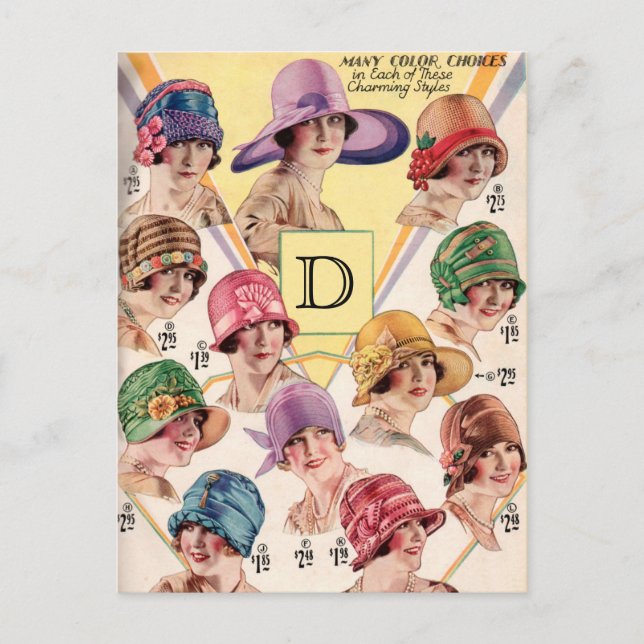 Cartes postales personnalisées de Casquettes vinta (Devant)