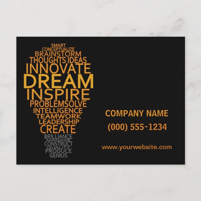 Cartes postales personnalisées Inspiron Light Bull (Devant)