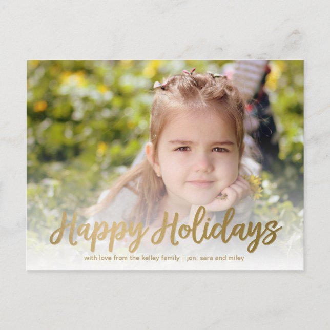 Cartes postales photo avec Joyuses Fêtes en écritu (Devant)
