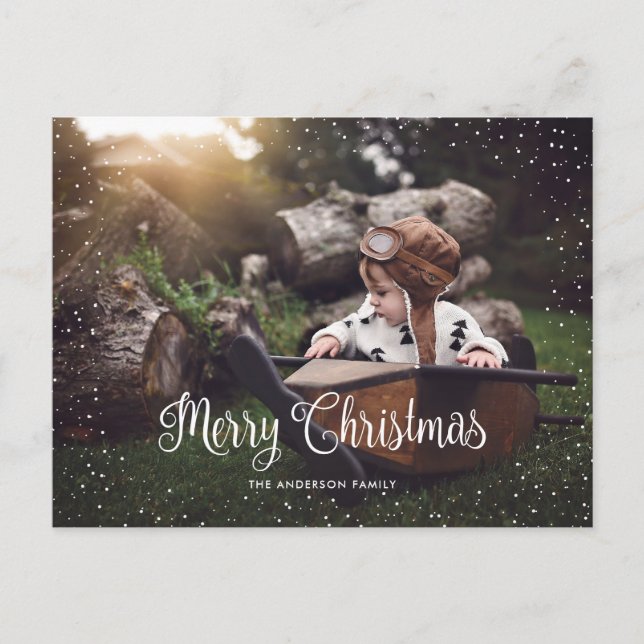 Cartes postales photo de Noël Joyeux Neige Personn (Devant)